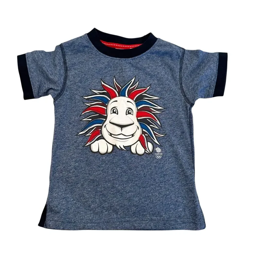 Olympics Team GB Lion T-Shirt Kid's 3/4 NWT